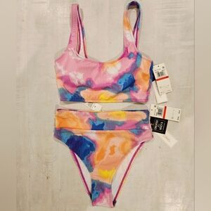 NWT Salt + Cove Multicolor Tie-Dye Bikini